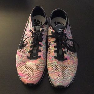 Multicolor Nike Flyknit Racer size 5.5